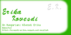 erika kovesdi business card