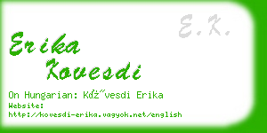 erika kovesdi business card